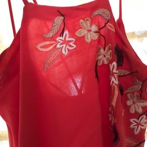 FREE PEOPLE embroidered shift dress.